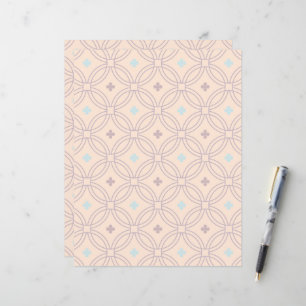 Retro Pink & Blue Interlocking Geometric Pattern