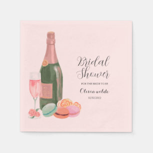 Retro pink bridal shower  napkin