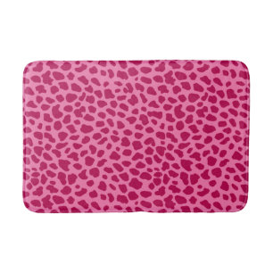 Retro Pink Cheetah Print Trendy y2k Aesthetic Bath Mat
