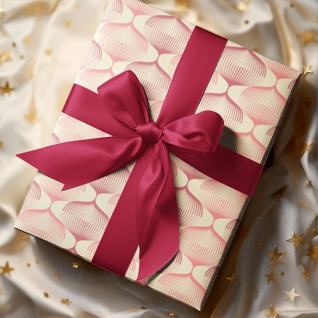 Retro Pink Christmas Bauble Decorations Wrapping Paper (Creator Uploaded)