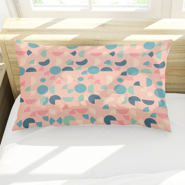 Retro Pink Colourful Modern Geometric Tribal Pillowcase (Retro Pink Colorful Modern Geometric Tribal Pillow Case)