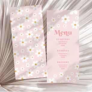 Retro Pink Daisy Menu