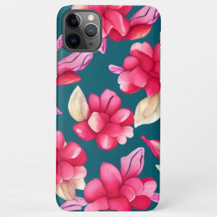 Retro Pink Flowers Pattern  iPhone 11Pro Max Case