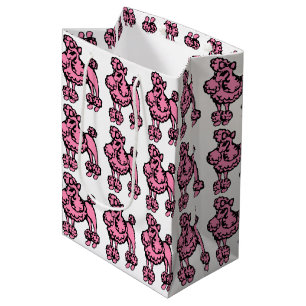 Retro Pink French Poodle Gift Bag