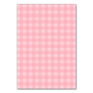 Retro Pink Gingham Chequered Pattern Background Table Number