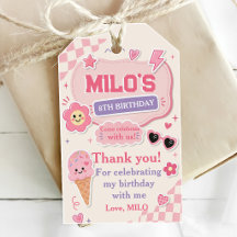 Retro Pink Girl Birthday