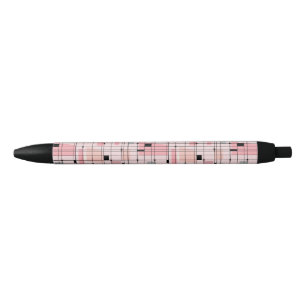 Retro Pink Grid and Starbursts Pen