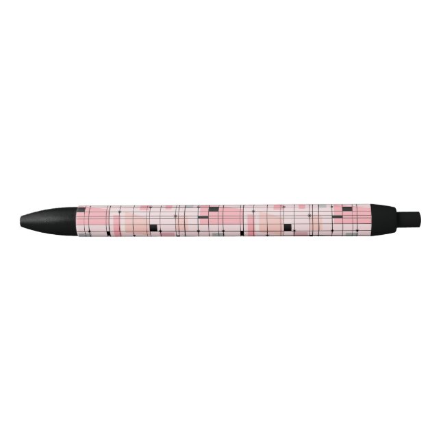Retro Pink Grid and Starbursts Pen (Front)