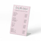 Retro Pink Groovy Makeup Artist Salon Price List