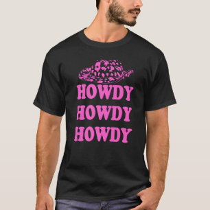 Retro Pink Howdy Rodeo Western Country Southern Co T-Shirt