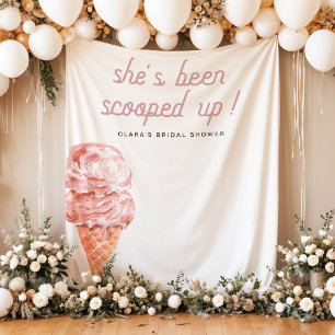 Retro Pink Ice Cream Scooped Up Bridal Shower  Tapestry