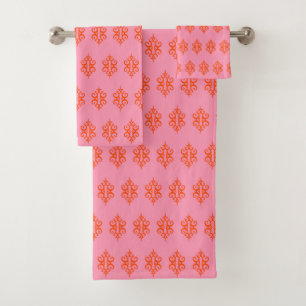Retro Pink Lace Bath Towels Set Gift