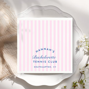 Retro Pink Last Swing Before The Ring Tennis Bach Napkin
