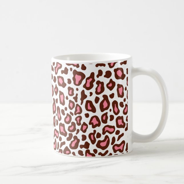 Retro Pink Leopard Birthday Coffee Mug Gift (Right)