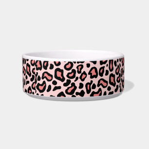 Retro Pink Leopard Pet Bowl