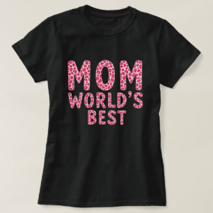 Retro Pink Leopard ‘World’s Best Mum’ Women’s Tee