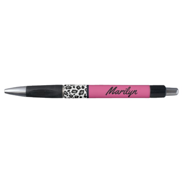 Retro Pink Leopard Writing Pens Gift (Front)