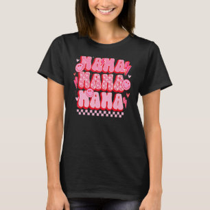 Retro Pink Mama Valentine's Day Happy Face Love Mo T-Shirt