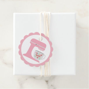 Retro Pink Mixer Baking Spirit's Bright Christmas Favour Tags