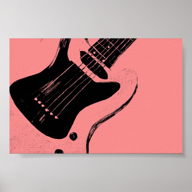 Retro Pink Music Poster (Front)