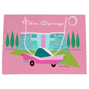 Retro Pink Palm Springs Gift Bag