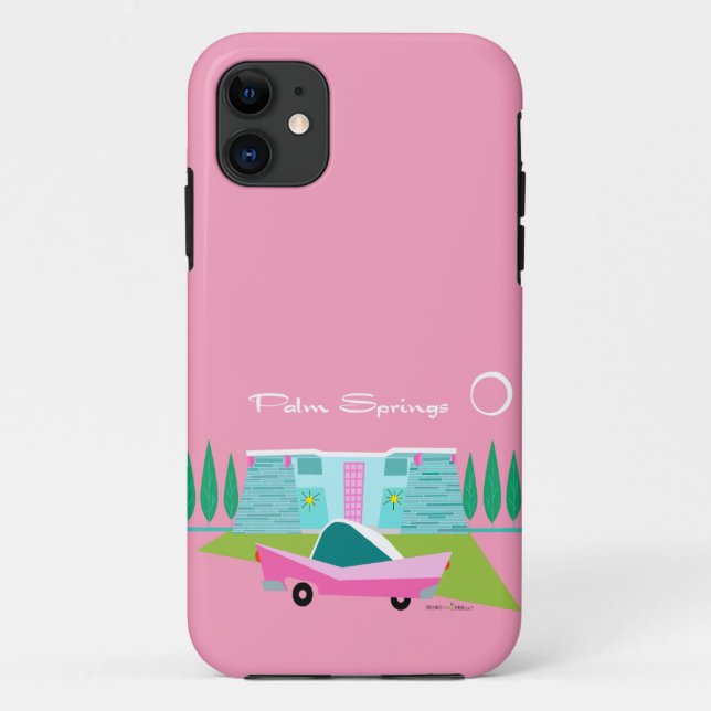 Retro Pink Palm Springs iPhone / iPad case (Back)