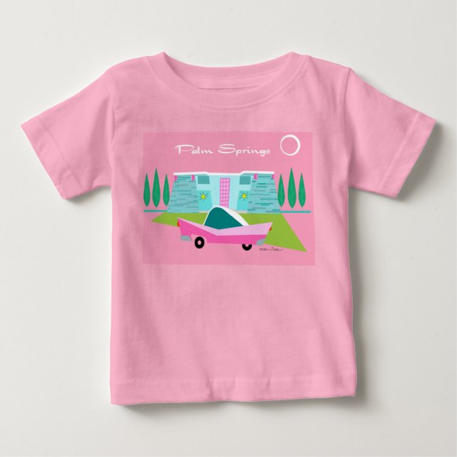Retro Pink Palm Springs T-Shirt (Front)