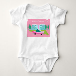 Retro Pink Palm Springs T-Shirt Baby Bodysuit