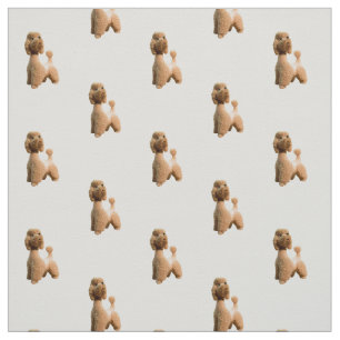 Retro Pink Poodle Fabric