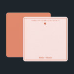 Retro Pink&Red Handwriting Wedding Thank you  Card<br><div class="desc">Retro Pink&Red Handwriting Wedding Thank you notes</div>