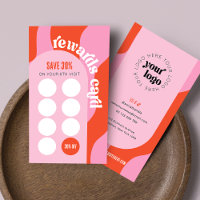 Retro Pink & Red Unique Beauty Salon Nail Spa
