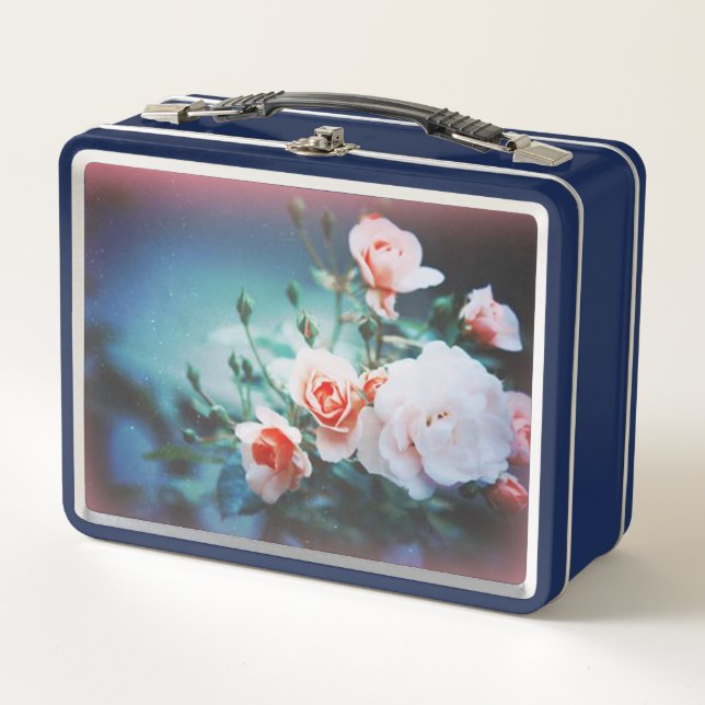Retro Pink Rose Lunchbox (Front)