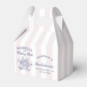 Retro Pink Seashells & Wedding Bells Bachelorette Favour Box