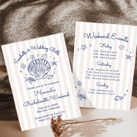 Retro Pink Seashells & Wedding Bells Bachelorette