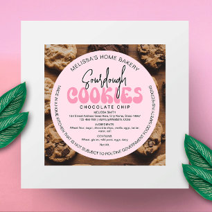 Retro Pink Sourdough Bakery Cookies Cottage Law Classic Round Sticker