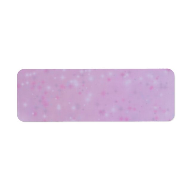 Retro Pink Sparkle Return Address Labels  (Front)