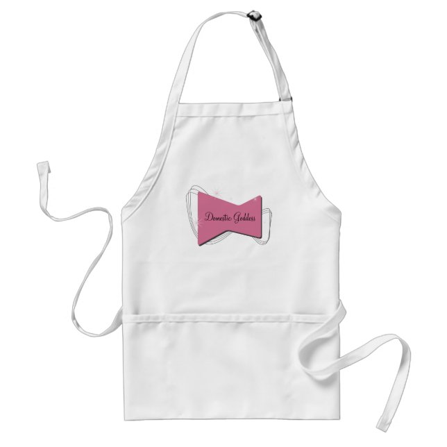 Retro pink star ~ Domestic Goddess Apron (Front)