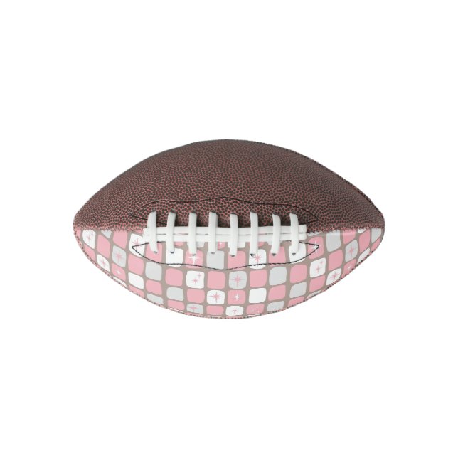 Retro Pink Starbursts Mini Football American Football (Front)