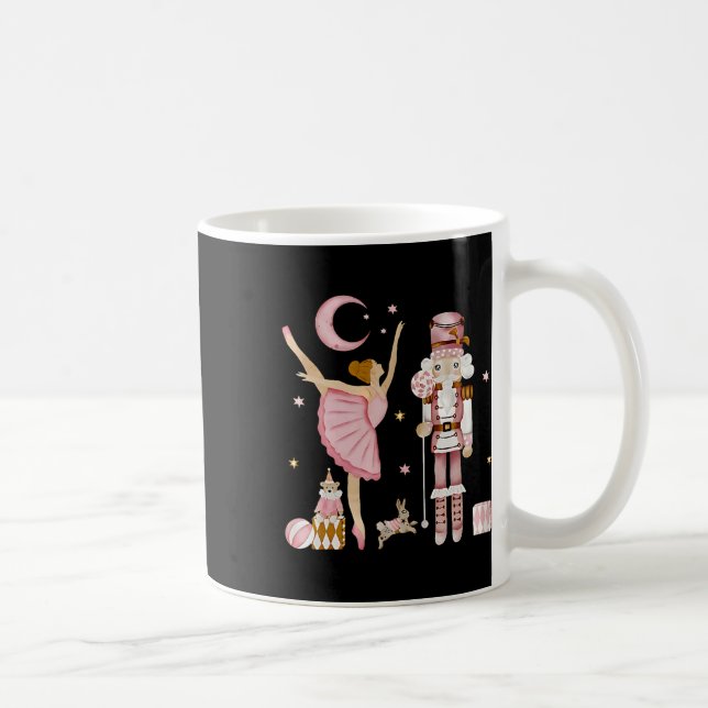 Retro Pink Sugar Plum Fairy Nutcracker Christmas C Coffee Mug (Right)