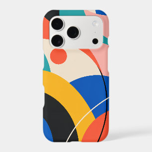 Retro Pink Teal Blue Geometric Abstract