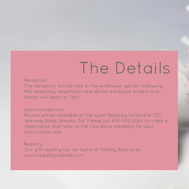 Retro Pink Wedding Response Card (Creator Uploaded)
