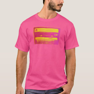Retro Pink & Yellow Cassette Tape T-Shirt