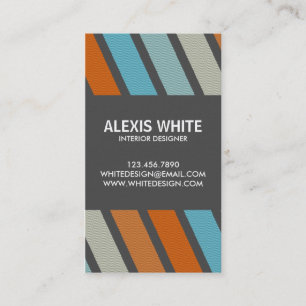 Retro Pinstripe - Style 5 Business Card