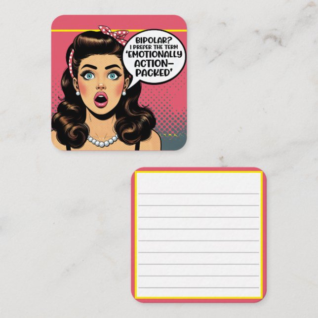 Retro Pinup_ Action Packed Enclosure Card (Front/Back)