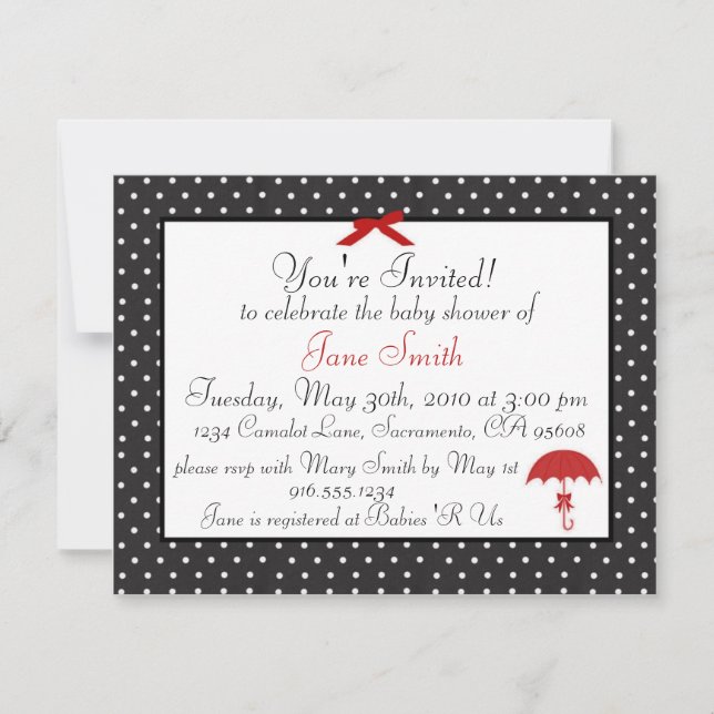 Retro Pinup Baby Shower Invitation (Front)