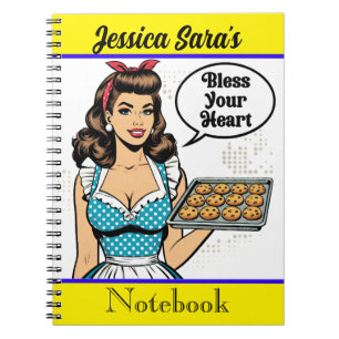 Retro Pinup_ Bless Your Heart Notebook