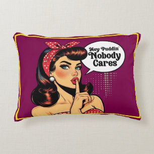 Retro Pinup_ Hey Pudding Decorative Cushion