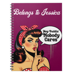 Retro Pinup_ Hey Pudding Notebook