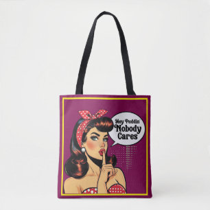 Retro Pinup_ Hey Pudding Tote Bag
