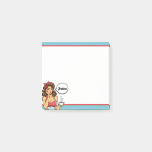 Retro Pinup_Morning Person Post-it Notes